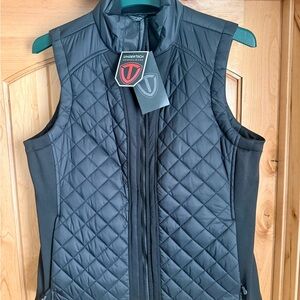 Women's Black Quilted Vest